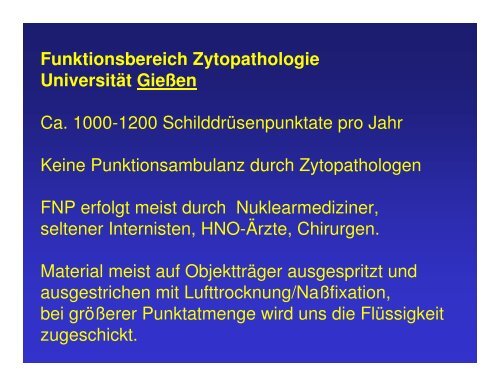 SchilddrÃ¼sen-Zytologie - Praxis fÃ¼r Nuklearmedizin