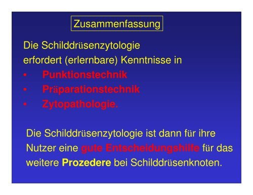 SchilddrÃ¼sen-Zytologie - Praxis fÃ¼r Nuklearmedizin