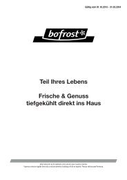 Teil Ihres Lebens Frische & Genuss tiefgekÃ¼hlt direkt ins ... - Bofrost