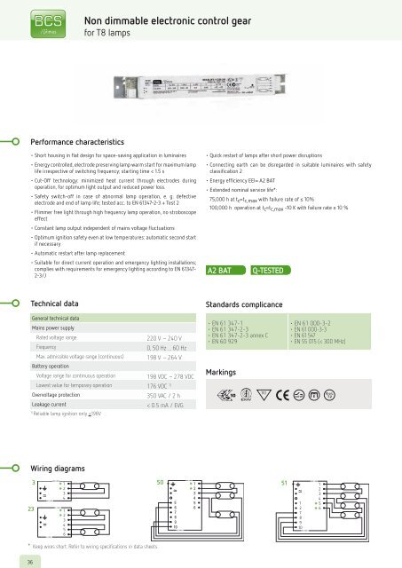 Product Finder - Electronic Control Gear - BAG electronics