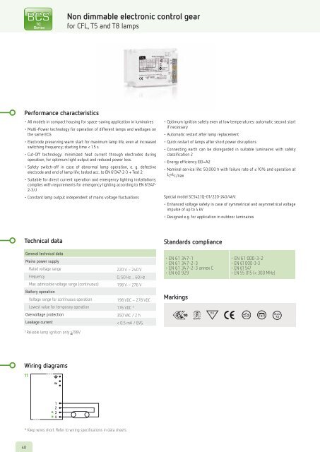 Product Finder - Electronic Control Gear - BAG electronics