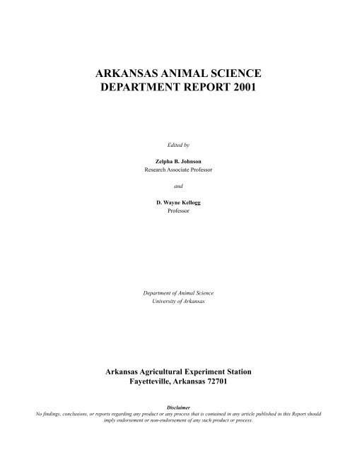 Arkansas - Agricultural Communication Services - University of ...