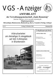 AMTSBLATT der Verwaltungsgemeinschaft - VG Saale-Rennsteig