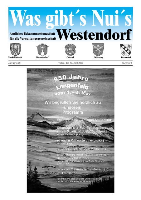 SV Oberostendorf Abteilung FuÃŸball Mai-Fete am ... - VG-Westendorf