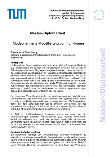 Master-/D iplom arb eit - Software and Systems Engineering - TUM