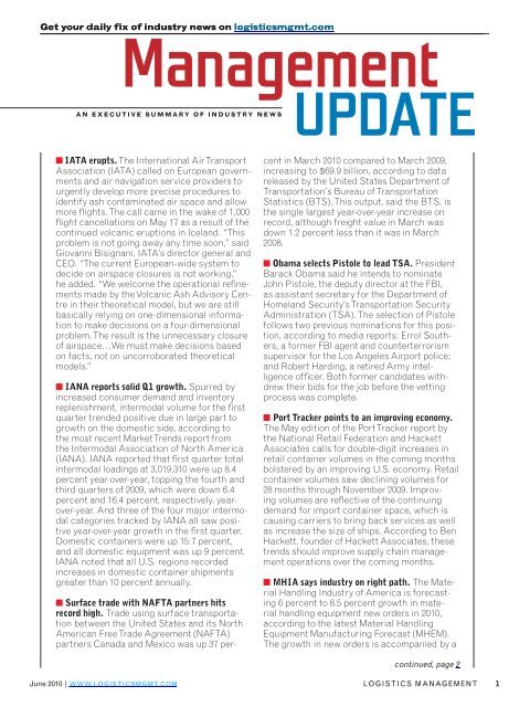 Logistics Management - June 2010