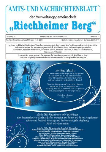 Fasching in Werningsleben - VG Riechheimer Berg