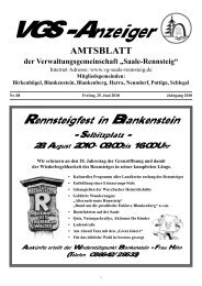 AMTSBLATT der Verwaltungsgemeinschaft - VG Saale-Rennsteig