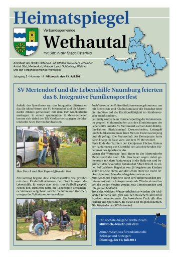 Heimatspiegel Wethautal - Verbandsgemeinde Wethautal