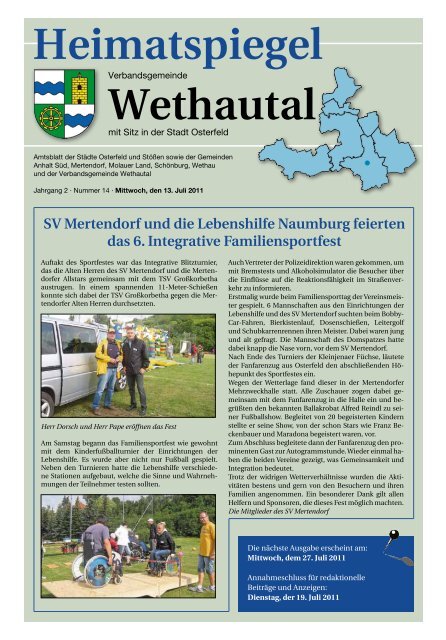 Heimatspiegel Wethautal - Verbandsgemeinde Wethautal