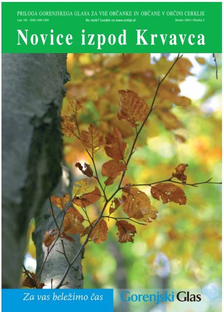 Številka 5, Oktober 2005 - Cerklje.si