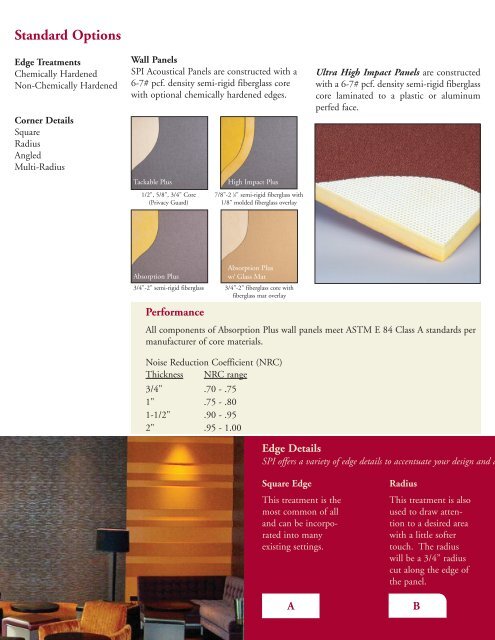 SPI Acoustical Panels - SPI - Specialty Products & Insulation Co.