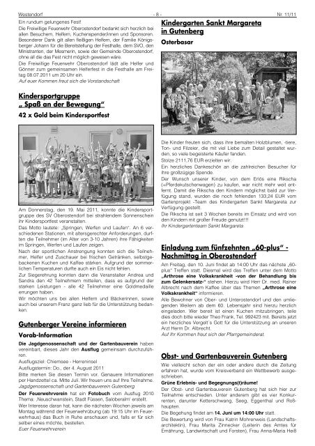20 Jahre Kindergarten St. Gordian und Epimach Stöttwang