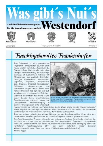 Holzhauer-Verein Frankenhofen und Umgebung ... - VG-Westendorf
