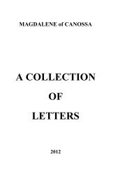 A COLLECTION OF LETTERS - S.Maddalena di Canossa