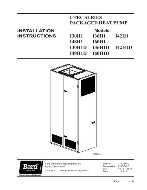 2100-549 - Bard Manufacturing Company