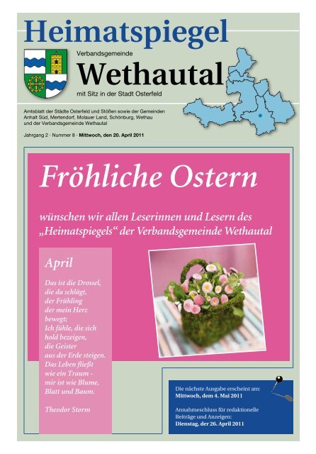 April - Verbandsgemeinde Wethautal