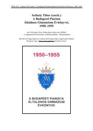 A Budapesti Piarista ÃltalÃ¡nos GimnÃ¡zium ÃvkÃ¶nyvei, 1950â1955