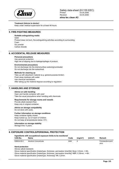 Safety data-sheet (91/155 EEC) - Edeltec