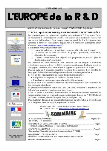 Bulletin d'information du Bureau Europe d ... - Page d'accueil