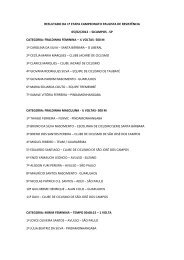 1ª Etapa - Federação Paulista de Ciclismo