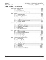 1000 Hydraulics Chapter - Ministry of Transportation