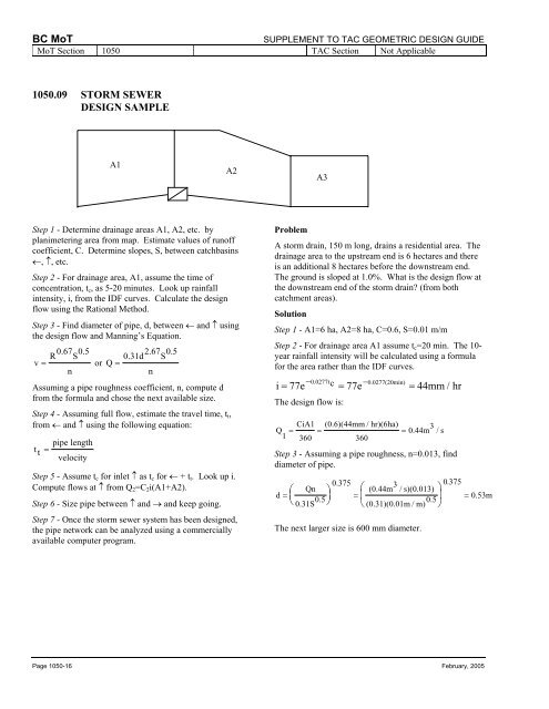 1000 Hydraulics Chapter - Ministry of Transportation