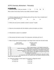 SCPS Chemistry Worksheet Ã…Â“ Periodicity - kurtniedenzu