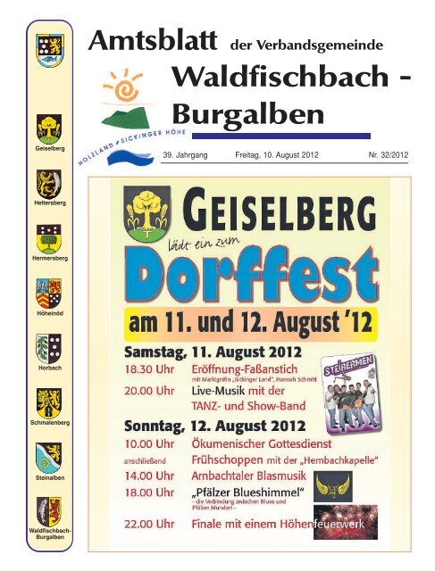 Amtsblatt der Verbandsgemeinde Waldfischbach