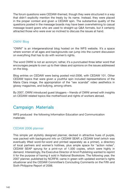 Section 3 - Educating and Partnering for CEDAW