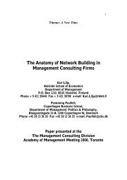 The Anatomy of Network Building in Management Consulting Firms