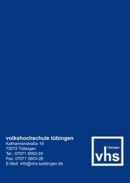 Ihr vhs Team (Stand: Februar 2012) - VHS Tübingen