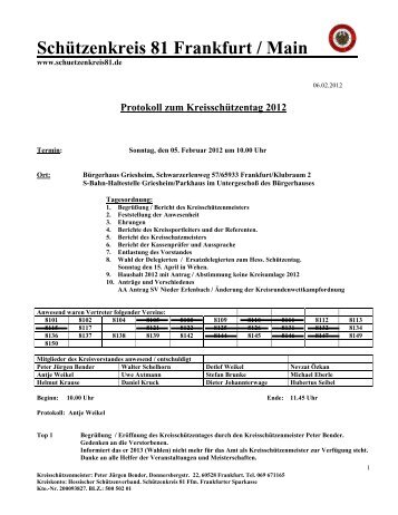 SchÃ¼tzenkreis 81 Frankfurt / Main