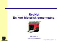 RydNet En kort historisk genomgÃ¥ng. - Lysator