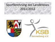 Sportlerehrung des Landkreises 2011/2012 - Landkreis Sonneberg