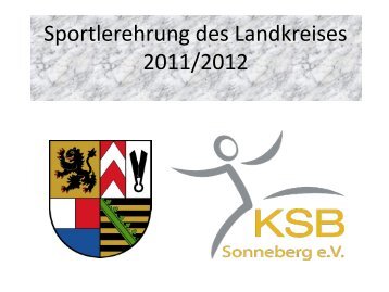 Sportlerehrung des Landkreises 2011/2012 - Landkreis Sonneberg