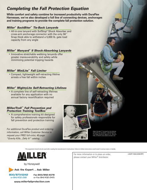 Miller DuraFlex Stretchable Harnesses - Miller Fall Protection