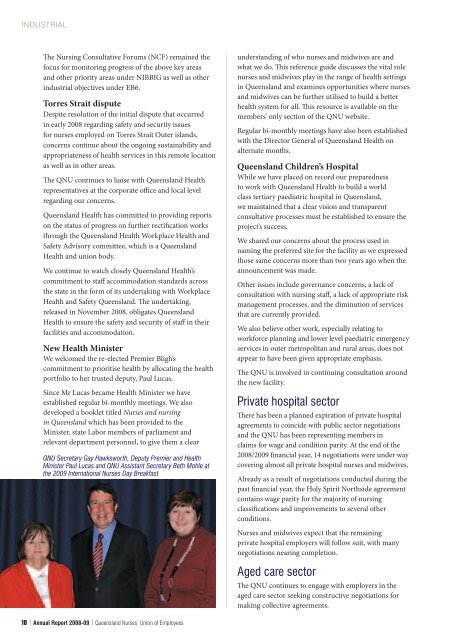 QNU Annual Report 08-09.indd - Queensland Nurses Union