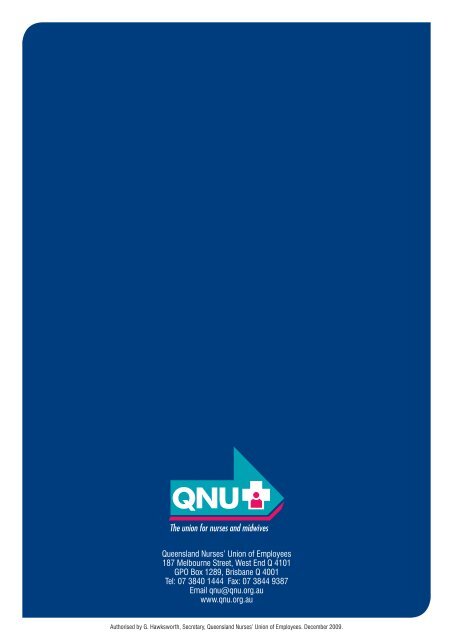 QNU Annual Report 08-09.indd - Queensland Nurses Union