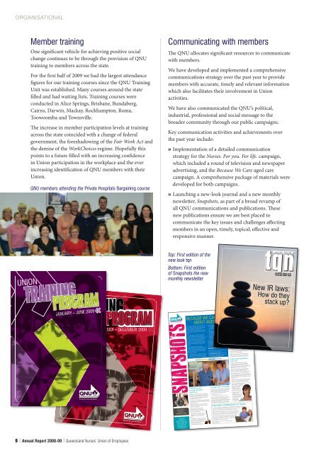 QNU Annual Report 08-09.indd - Queensland Nurses Union