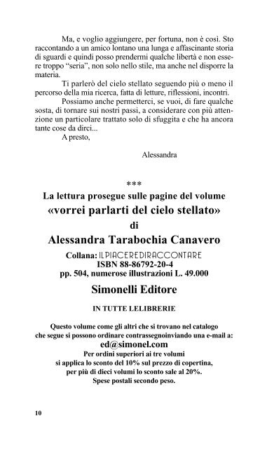 vorrei parlarti del cielo stellato - Simonelli Editore S.r.l.