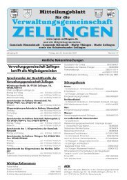 Amtliche Bekanntmachungen - Verwaltungsgemeinschaft Zellingen