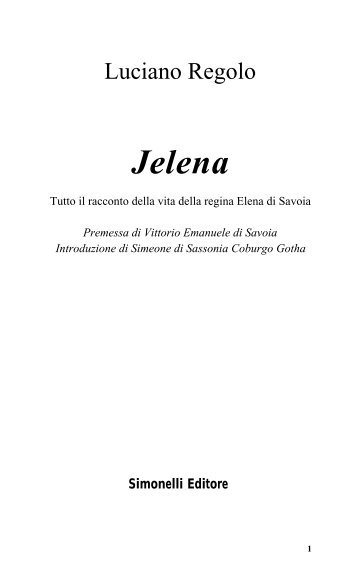 Jelena di Luciano Regolo - Simonelli Editore S.r.l.