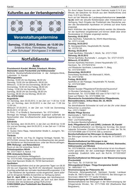 So 04.03.2012 - Verbandsgemeinde Kandel