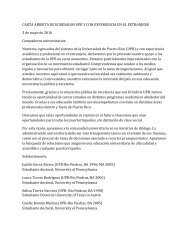 CARTA ABIERTA DE EGRESADOS UPR Y CON EXPERIENCIA EN ...