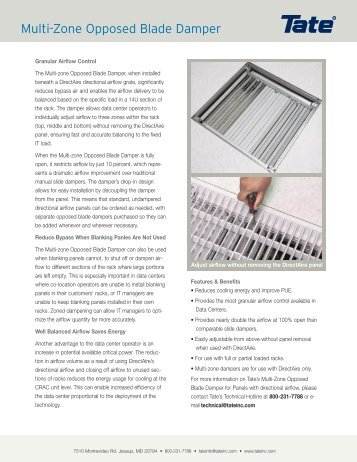 Multi-Zone Opposed Blade Damper