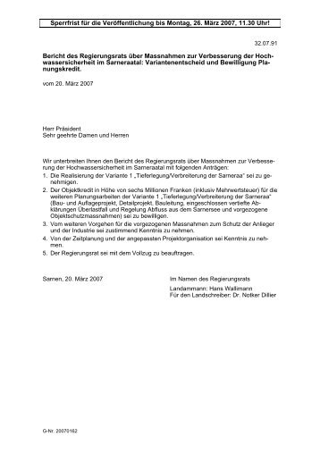 Hochwasser Variantenentscheid_Botschaft.pdf - Hochwasserschutz ...