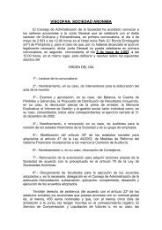 Convocatoria Junta General accionistas aÃ±o 2003 - Viscofan