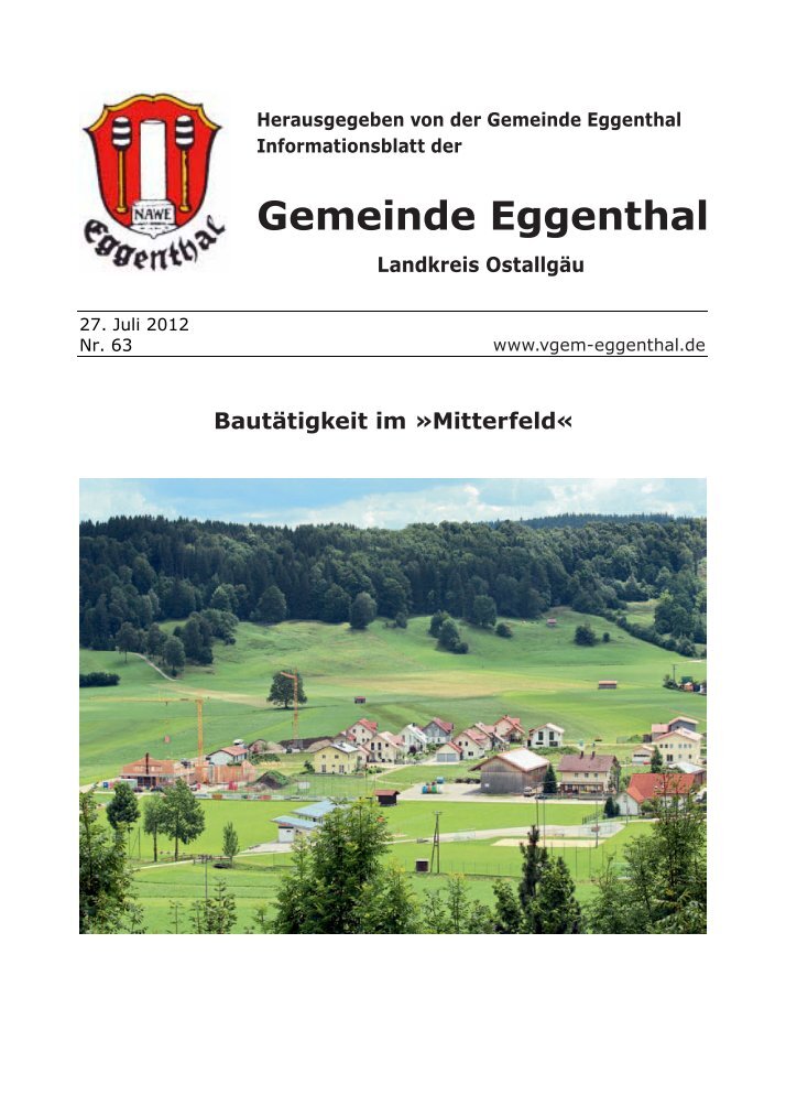 Www.vgemEggenthal.de Magazine