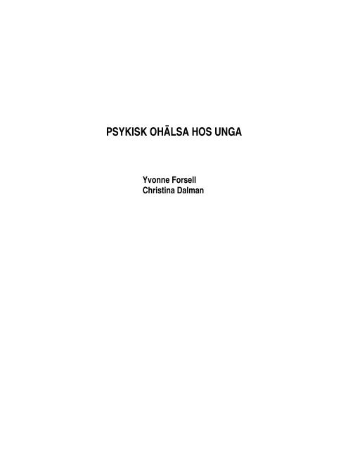 Psykisk ohÃ¤lsa hos unga 2004.pdf - Pappamanualen.se